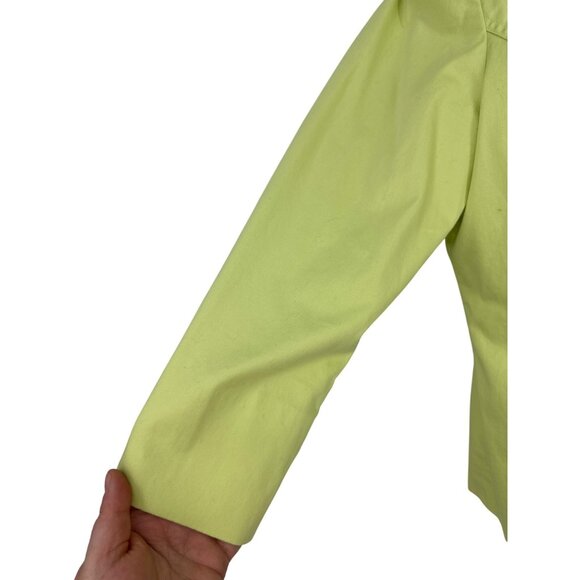 Chico's Lime Green Long Sleeve Button-Up Blazer Women's Size 2 US L - Picture 4 of 9